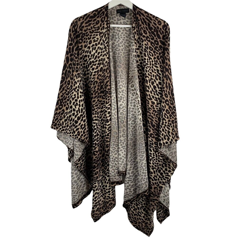 Steve Madden Size OS Wrap Cardigan Sweater Leopard Cheetah Convertible Women’s - Picture 1 of 6